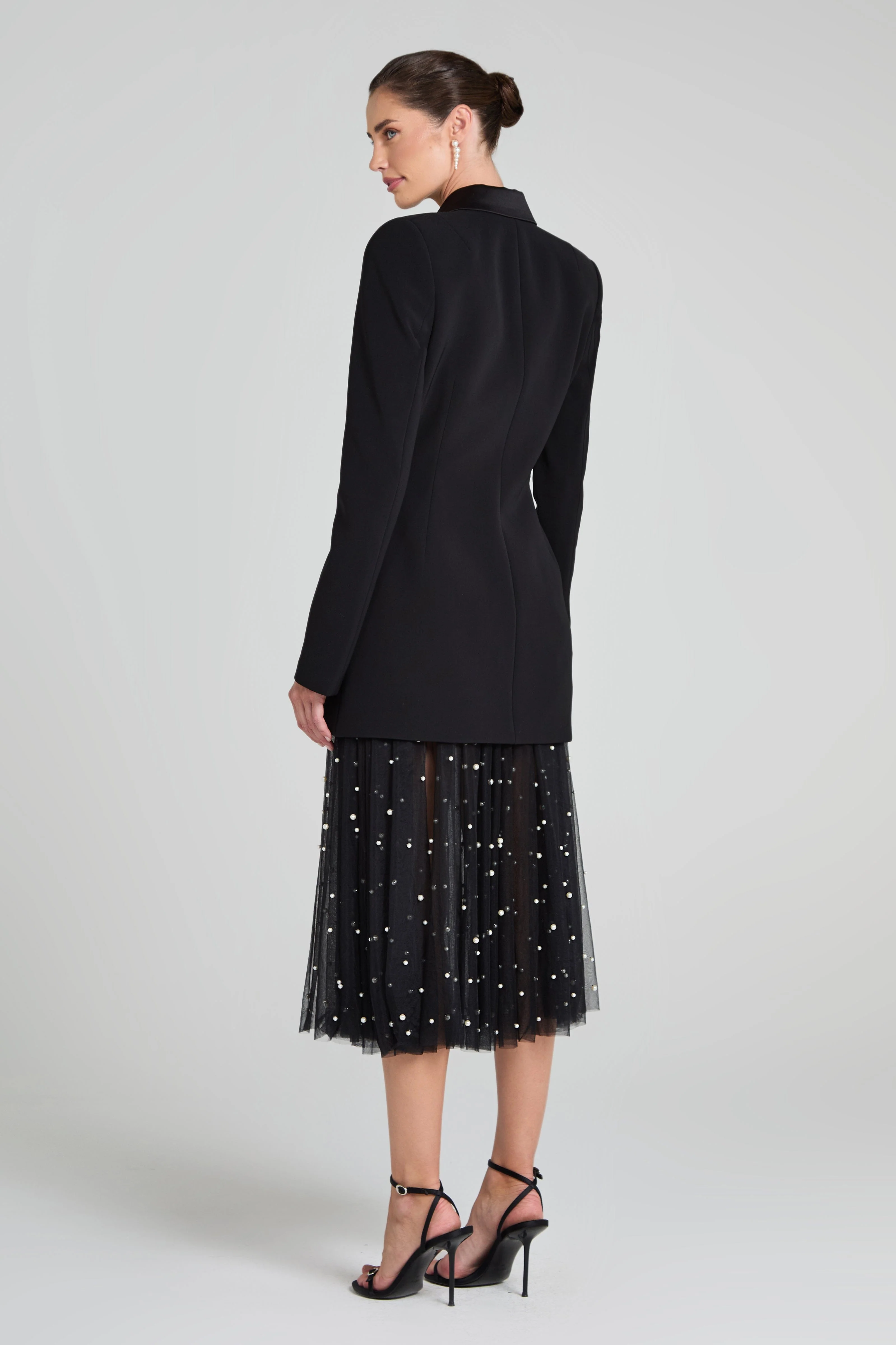 Monica Black Blazer Dress - Image 4
