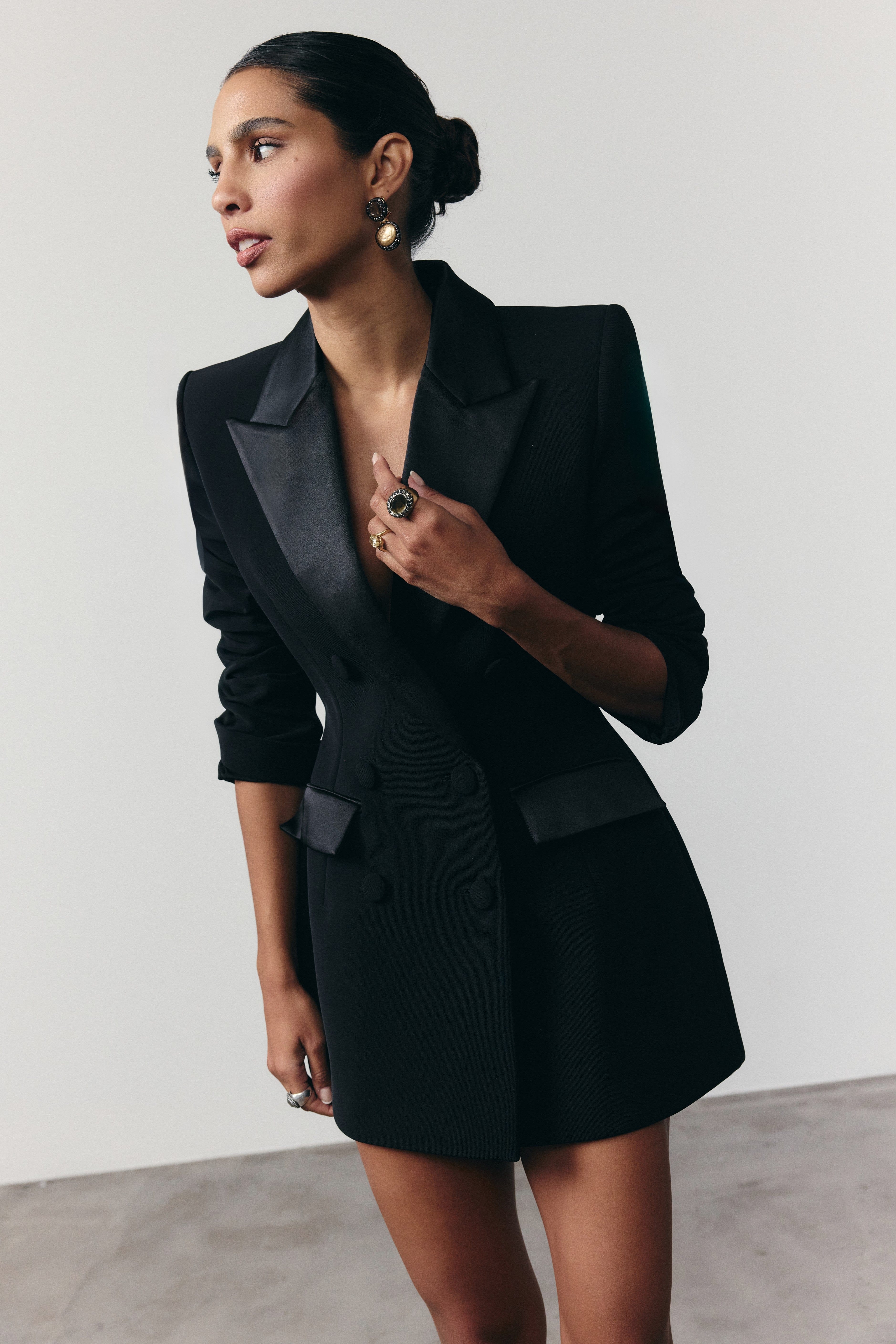 Monica Black Blazer Dress - Image 7